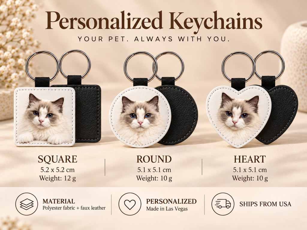 Personalized Pet Photo Keychain