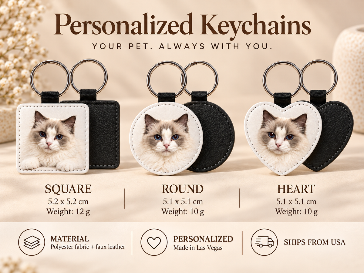 Personalized Pet Photo Keychain