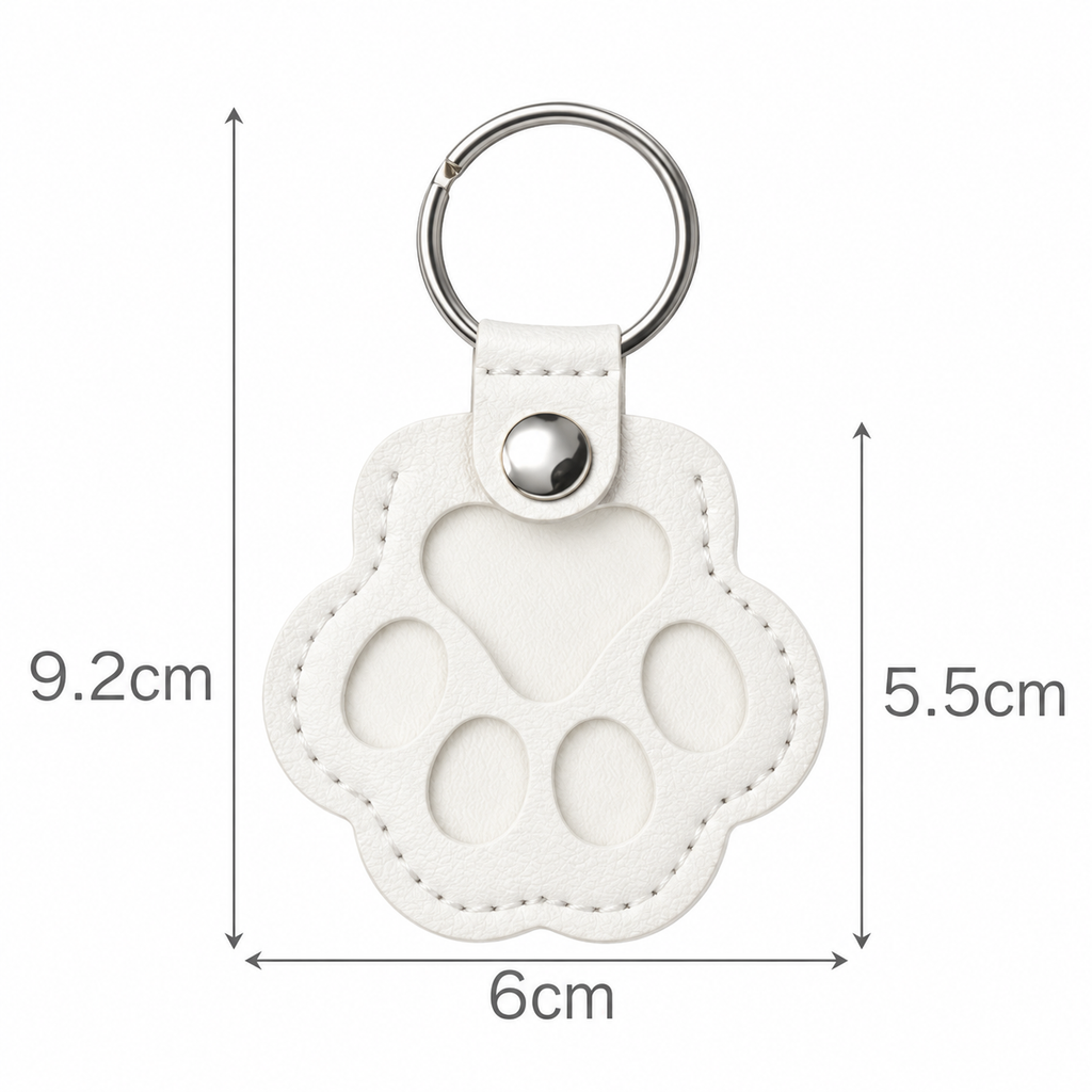 Personalized Pet Fur & Photo Memorial Paw Keychain