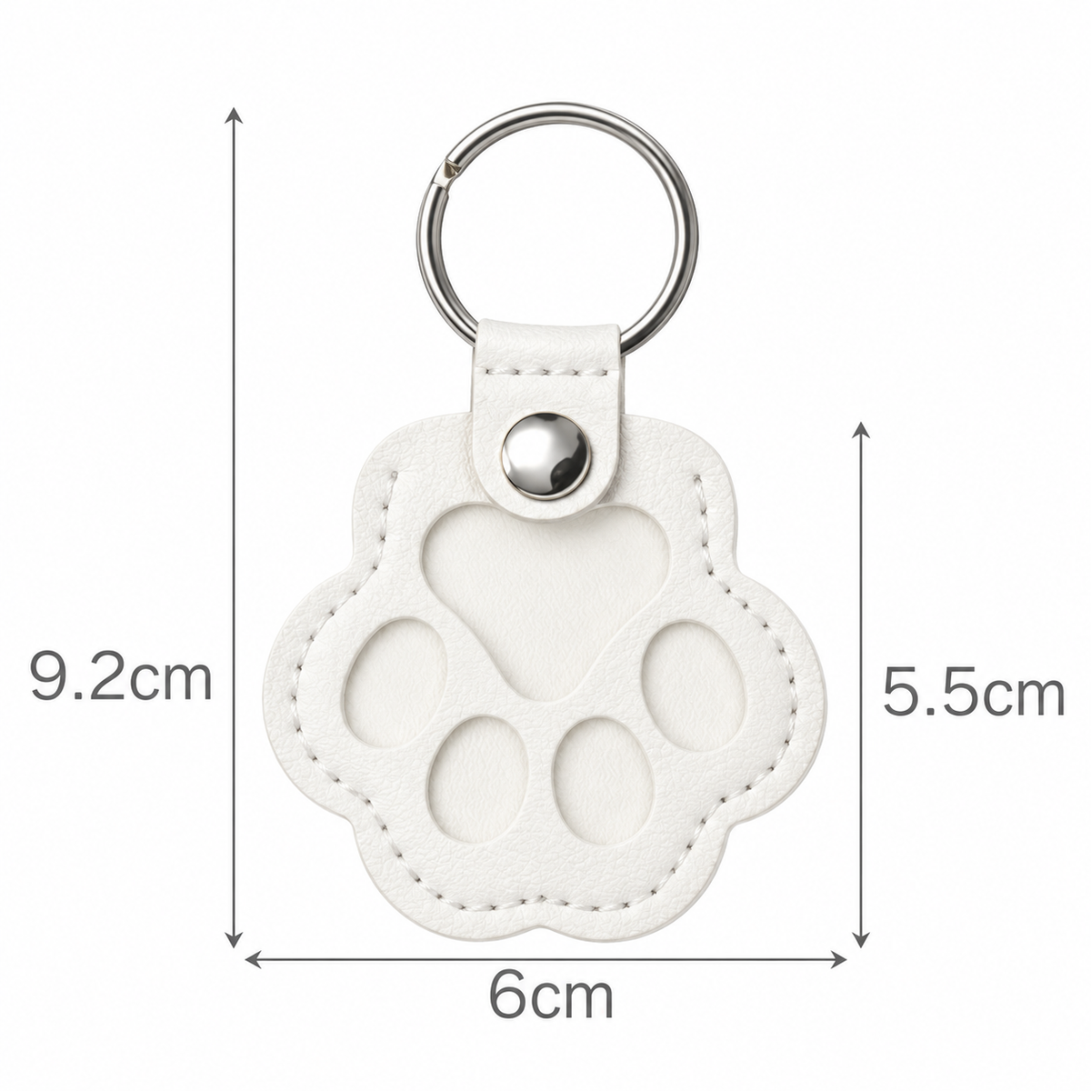 Personalized Pet Fur & Photo Memorial Paw Keychain