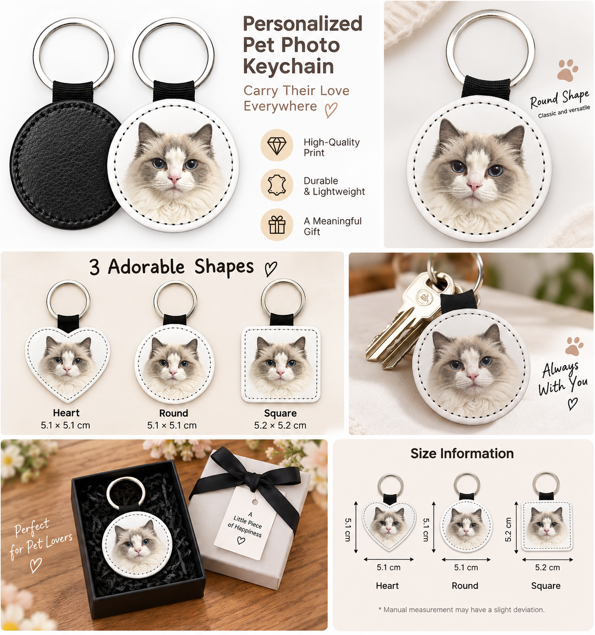 Personalized Pet Photo Keychain