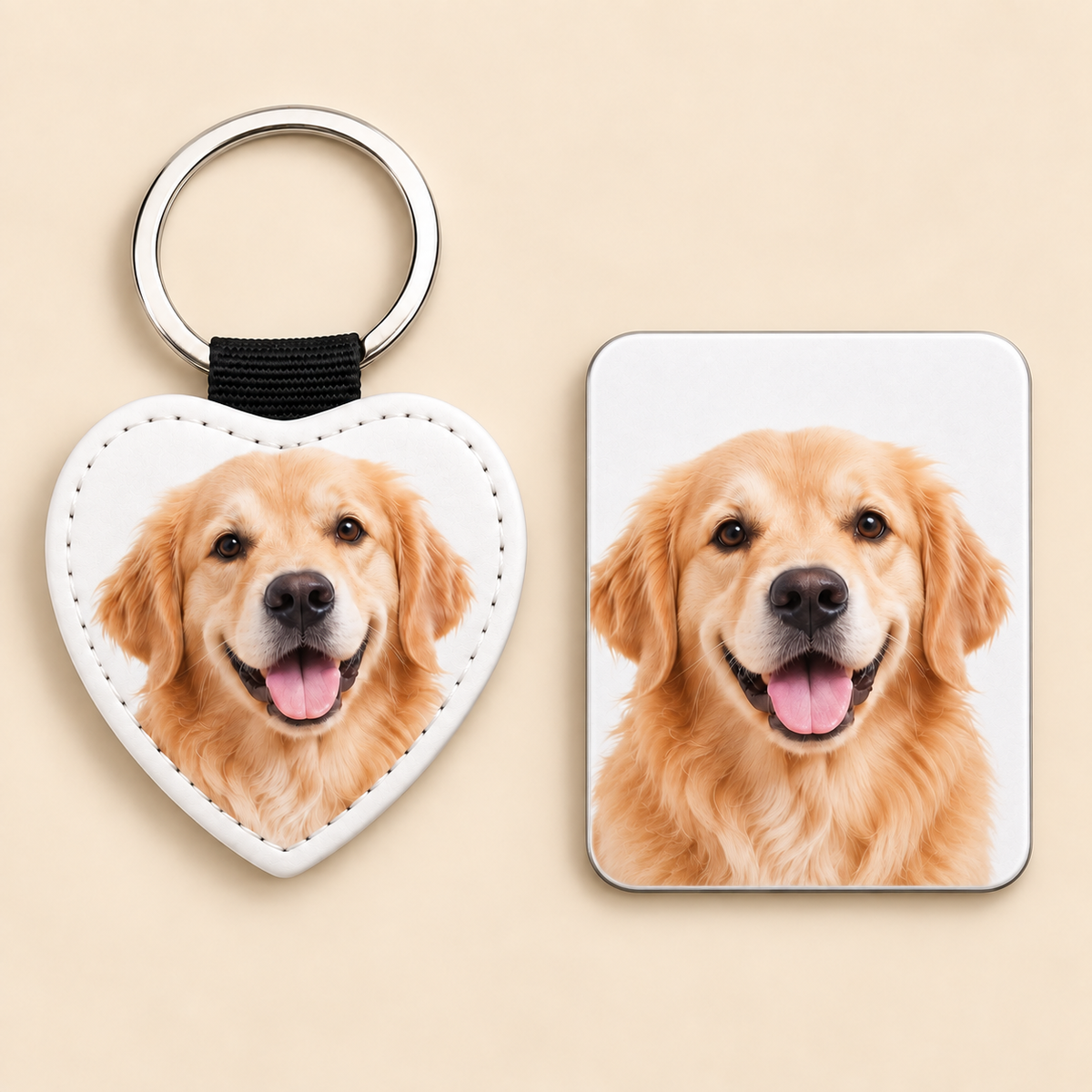 Personalized Pet Gift Box – Keychain + Fridge Magnet
