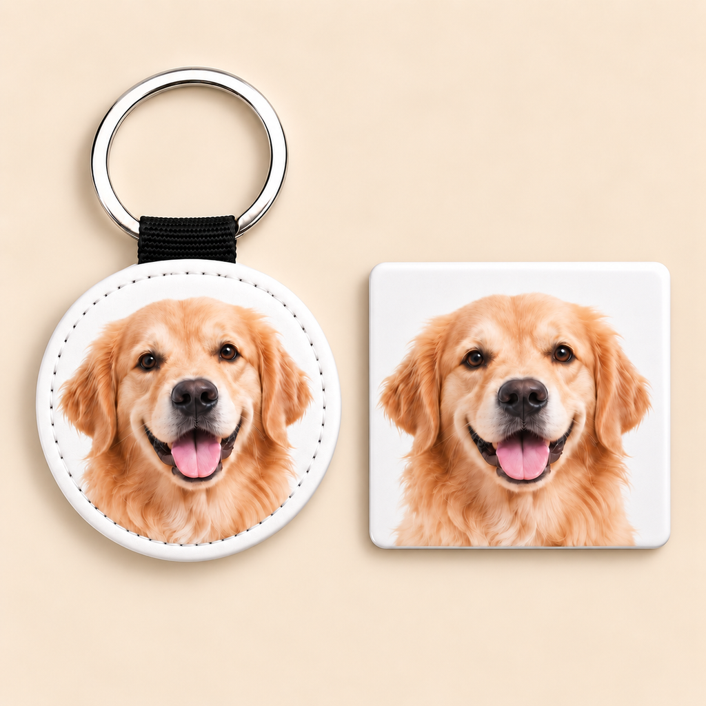 Personalized Pet Gift Box – Keychain + Fridge Magnet